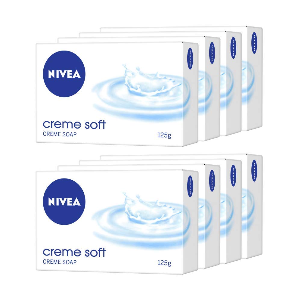 Nivea Creme Soft Soap, 125 gm (2 x Pack of 4)