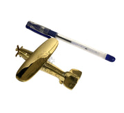 Dsh Brass Jet Plane Table Top Decorative Showpiece For Home Decor & Showpiece Office Table - 3.15X1.18 Inch