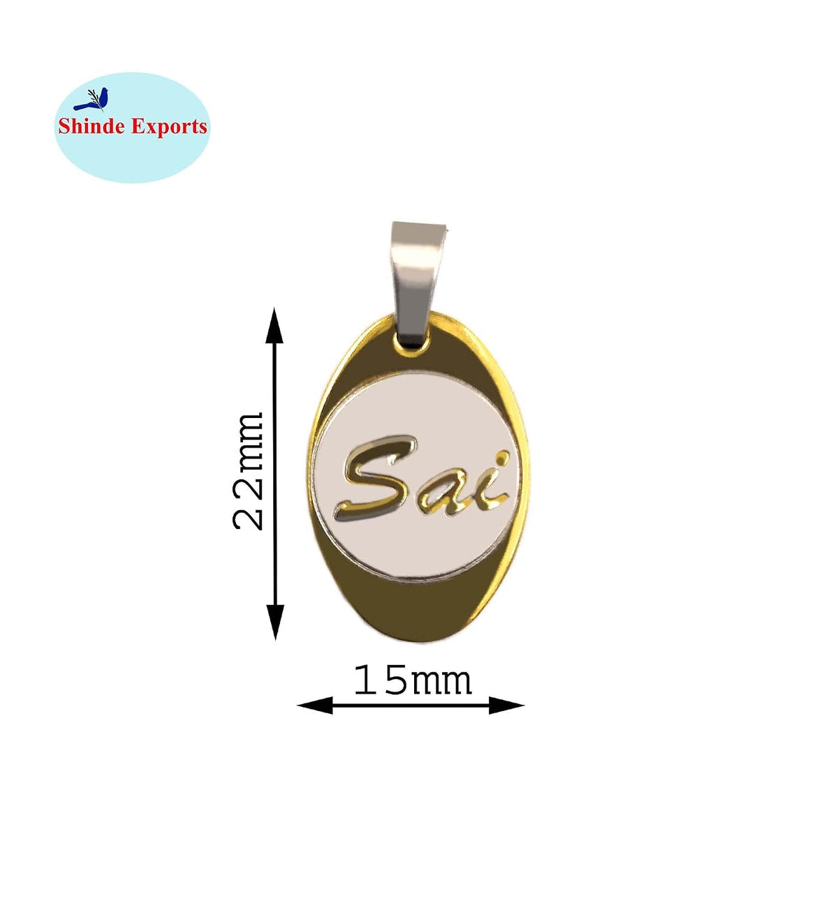 SHINDE EXPORTS Shirdi Saibaba stainless steel pendant locket