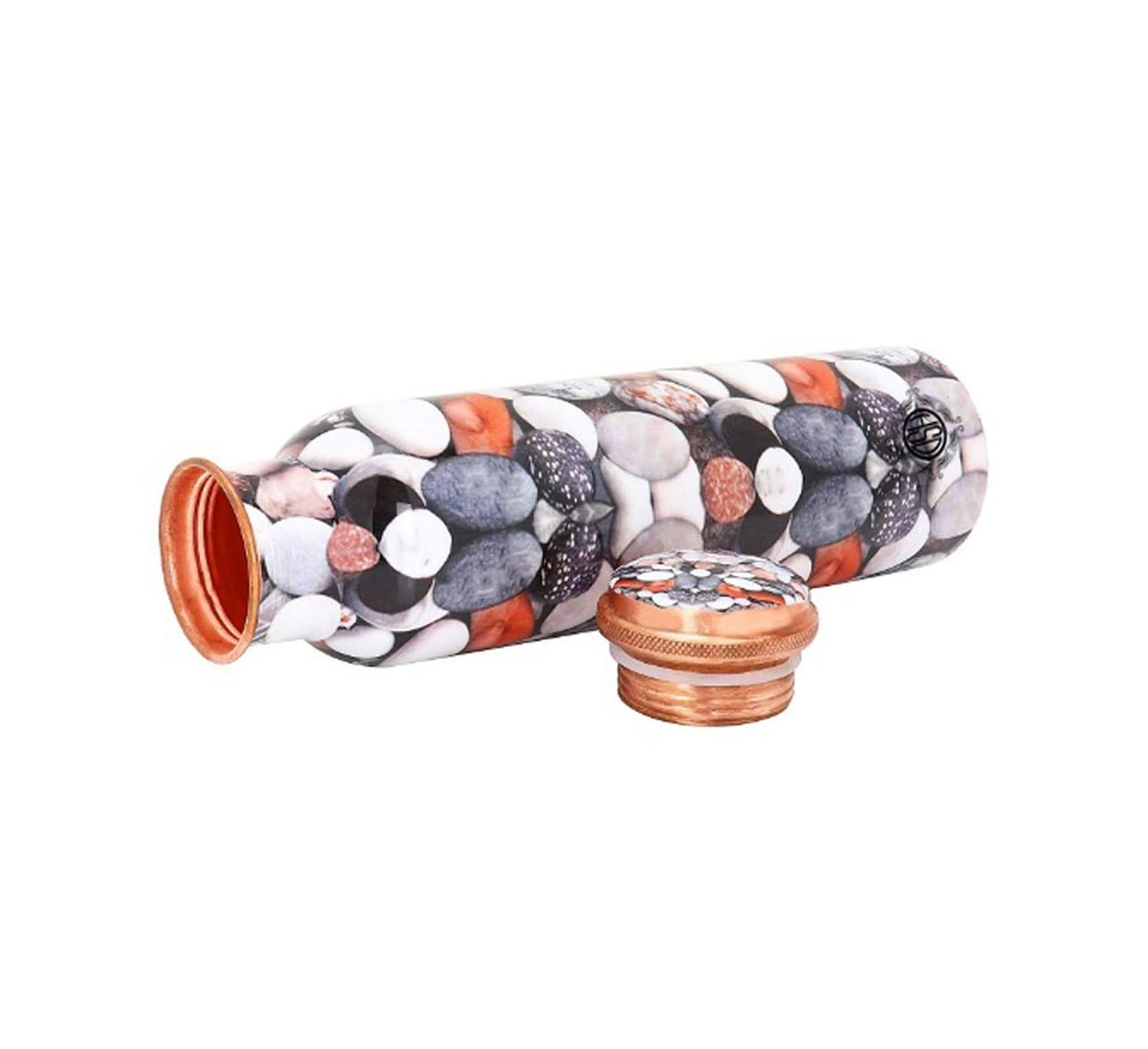 DSH Copper Bottles for 1 Litre Printed with Art Work, Travelling Purpose Bottles, Yoga Ayurveda Healing, 1000 ML (Design SM 5)