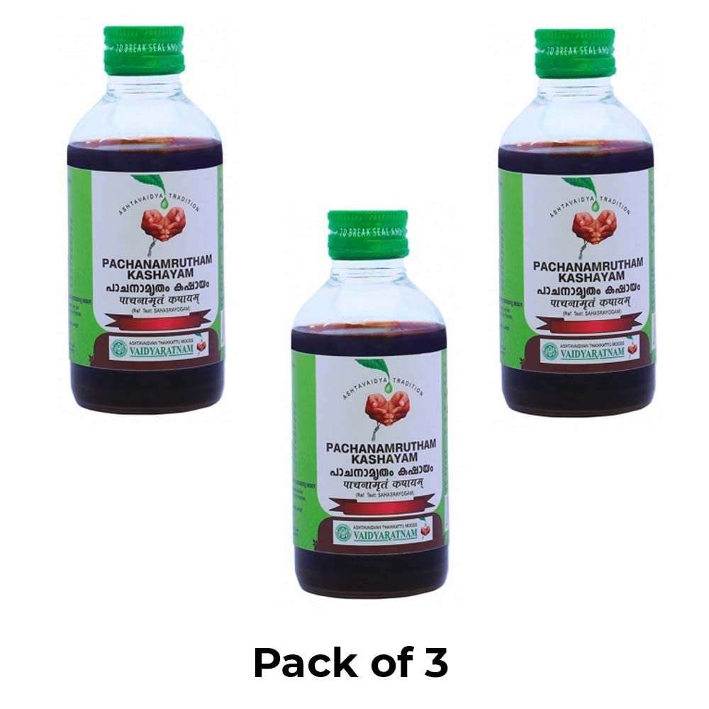 Vaidyaratnam Pachanamrutham Kashayam 200 ml (Pack Of 3)