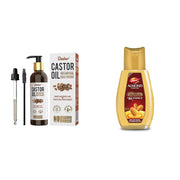 Dabur Castor Oil - 200ml & Almond Hair Oil - 500ml
