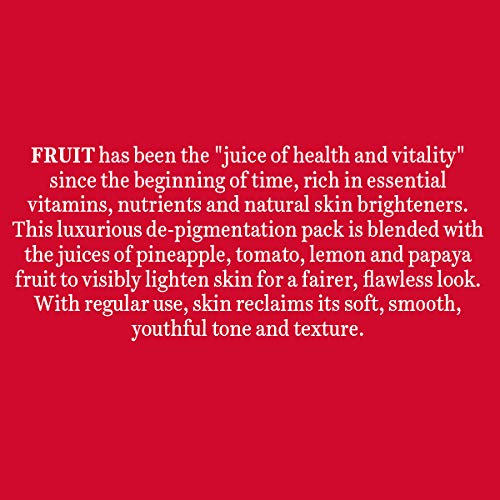 Biotique Fruit Brightening Depigmentation and Tan Removal Face Pack| Ayurvedic and Organically Pure| Tan Removal Face Pack for All Skin Types|100% Botanical Extracts| 100gm (Pack of 4)