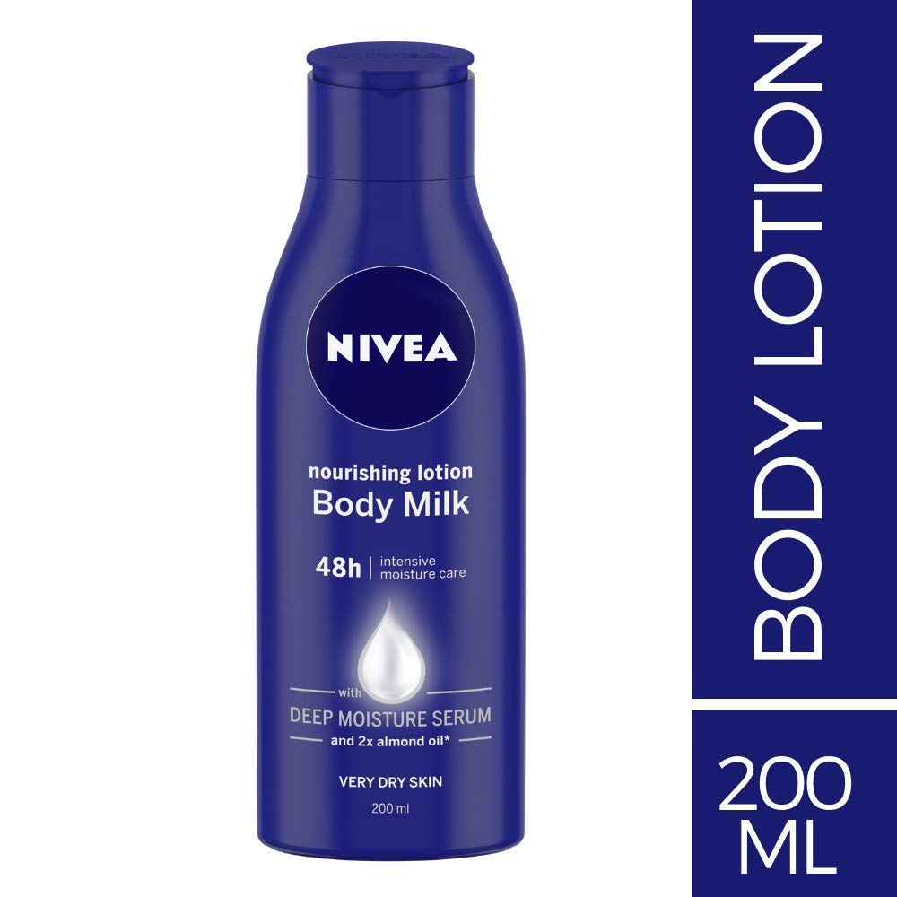 Nivea Nourishing Lotion Body Milk- 200ml + NIVEA Soft Light Moisturiser With Vitamin E- 50ml- Pack Of 2
