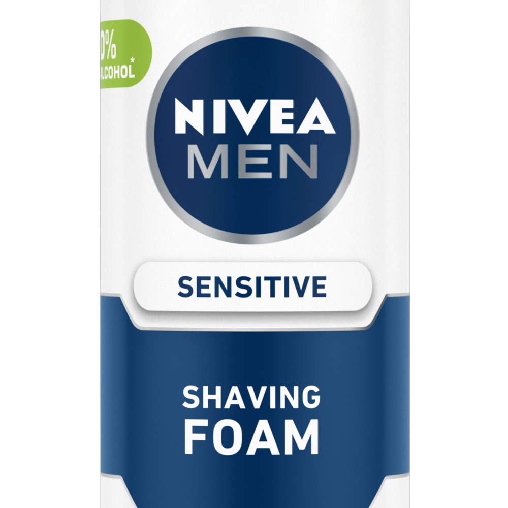 NIVEA MEN Shaving, Sensitive Shaving Foam for Face, 250ml