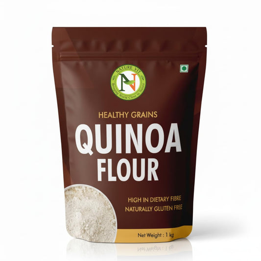 NatureVit Quinoa Flour 1 Kg | Gluten-Free High Protein Atta | Ideal for Baking, Rotis & Healthy Recipes | Fibre-Rich & Naturally Nutritious