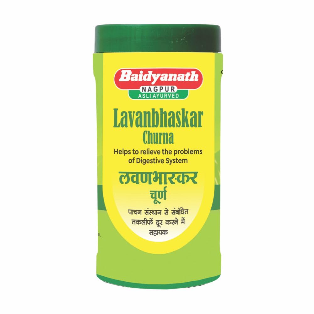 Baidyanath Asli Ayurved Lavanbhaskar Churna 120gm | Ayurvedic Herbal Supplement for Gas, Bloating & Digestive Health