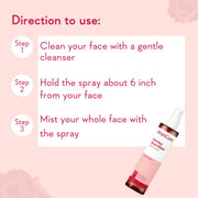 WishCare 100% Pure & Natural Rose Water For Face, Skin & Hair - Rose Water Toner for Glowing Skin - Free from Paraben & Alcohol 200ml
