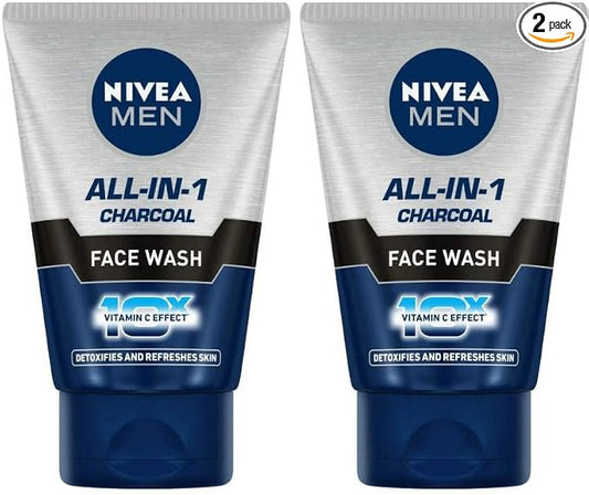 NIVEA, All-In-One, 10x Vitamin C, 100ml (SET OF 2) Face Wash (200 ml)