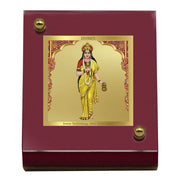 DIVINITI 24K Gold Plated Maa Brahmacharini Photo Frame for Car Dashboard |Premium Religious Idol for Home Office Pooja Room Decor & Spiritual Gift | Size 6 x 5.5 cm