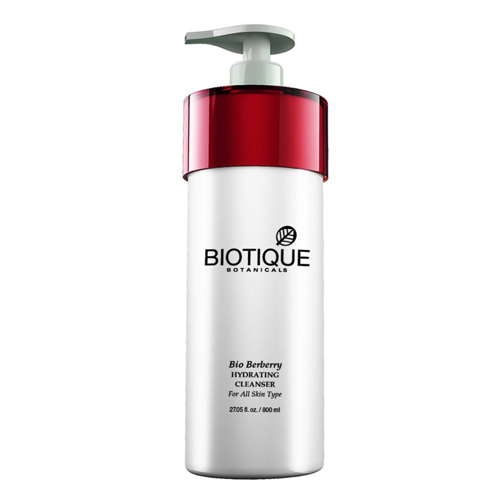 Biotique Berberry Hydrating Cleanser | Gentle & Deep Cleansing Face Wash | Helps Remove Dirt, Oil & Impurities | Hydrates, Refreshes & Soothes Skin | 800ml