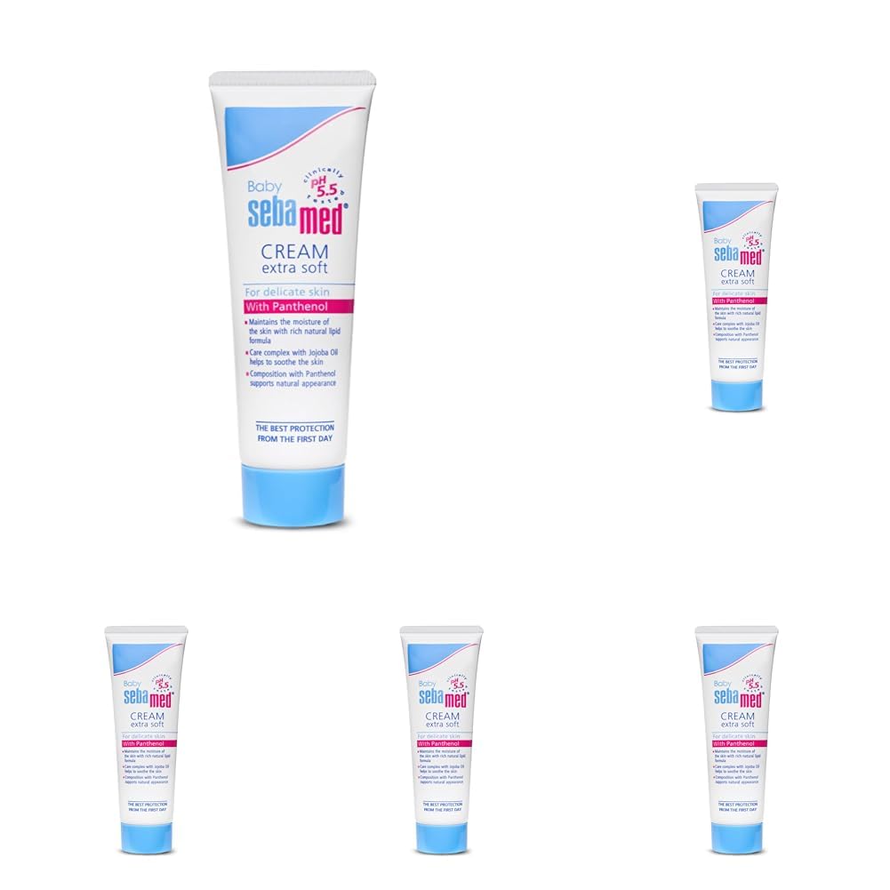 Sebamed Baby Cream Extra Soft|pH 5.5|Ideal for Dry Skin|50 ml (Pack of 5)