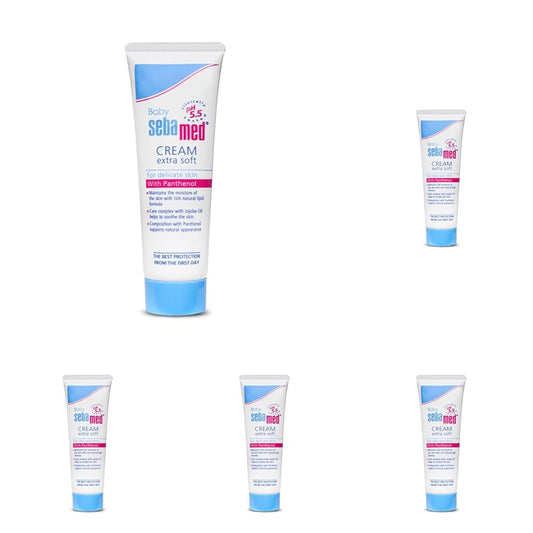 Sebamed Baby Cream Extra Soft|pH 5.5|Ideal for Dry Skin|50 ml (Pack of 5)