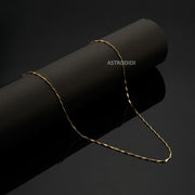 ASTRODIDI Gold Plated Chain | 24 Inch Stylish Light Weighted Golden Brass Neck Chain For Girls Women Men Boys (MHC-06)