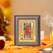 DIVINITI Dwarkadhish 24K Gold Plated Foil Wall and Tabletop Photo Frame for Home Décor, Puja Room, Luxury Gifting | DG Frame 105 S1 (16x13.5 CM)