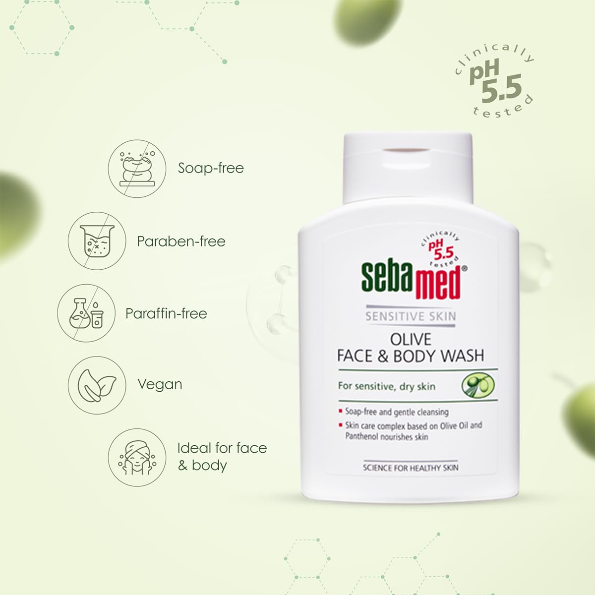 Sebamed Olive Face & Body Wash | 200 ml