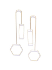 Priyaasi Prita Gold-Plated Earrings for Girls With Sterling Silver Pin @ Back