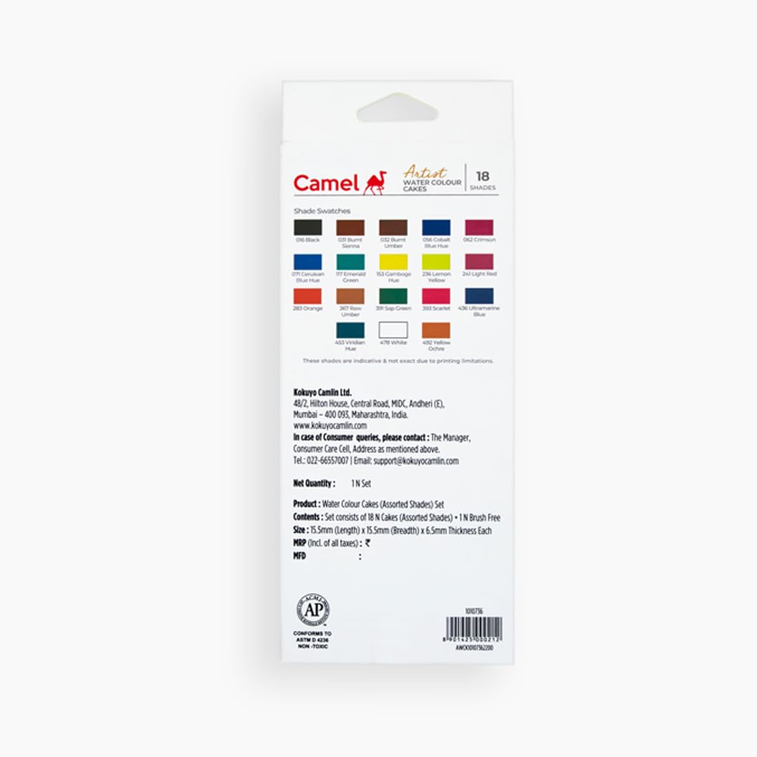 Camel Camlin Kokuyo Water Colour Cakes.