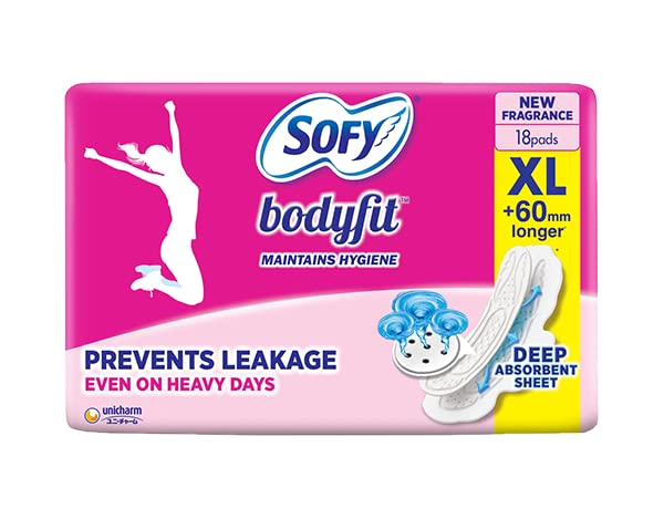 Sofy Anti Bacteria 99.99% Deep Absorbent Pads Extra Long Pads Prevent Leakage Pack of 18