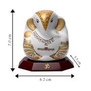 DIVINITI Lord Ganesha Ceramic Idol for Car Dashboard, Tabletop|Statue for Good Luck, Prosperity and Success|Ganpati Statue for Home Mandir, Office Desk, Puja Gift (6.2X5.5X7CM), Idol