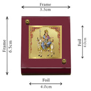 DIVINITI 24K Gold Plated Religious Car Dashboard Frame | Premium God Idol Frame for Car, Home Mandir & Office Table | Spiritual Gift, Decorative Showpiece | Mahagauri Mata