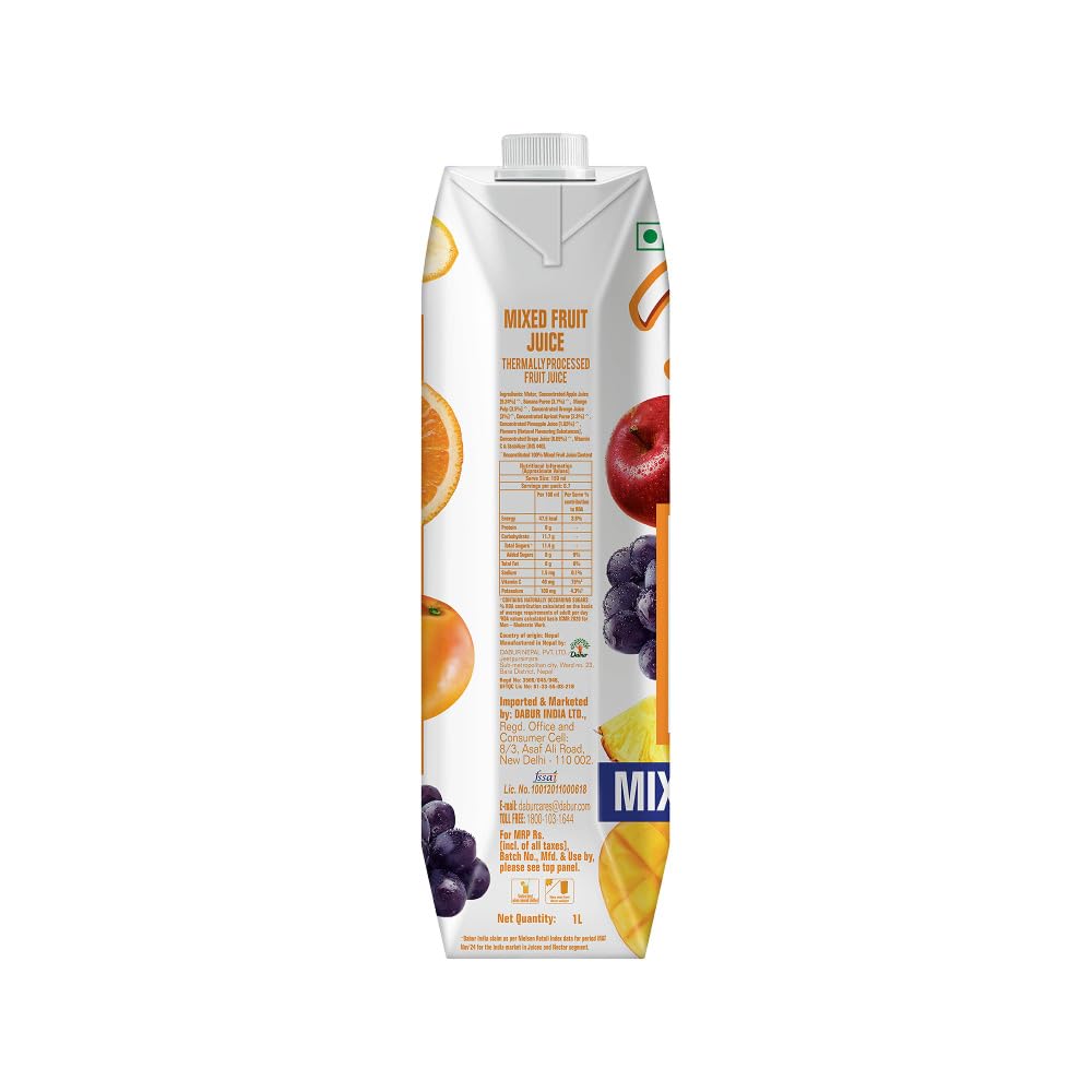 Dabur Real Activ Mixed Fruit Juice - 1l