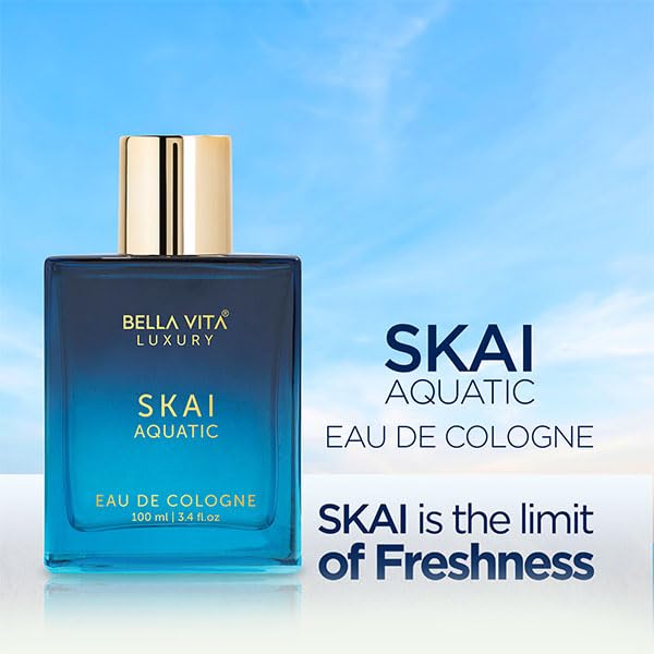 Bella Vita Luxury Skai Aquatic Gift Set for Man and Woman with Aloe Vera Body Wash 250 ml for Deep Cleansing, EDC Perfume 100 ml, Deo Body Parfum 150 ml & Perfume Body Lotion 200 ml