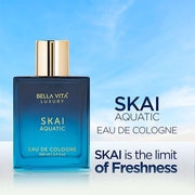 Bella Vita Luxury Skai Aquatic Gift Set for Man and Woman with Aloe Vera Body Wash 250 ml for Deep Cleansing, EDC Perfume 100 ml, Deo Body Parfum 150 ml & Perfume Body Lotion 200 ml