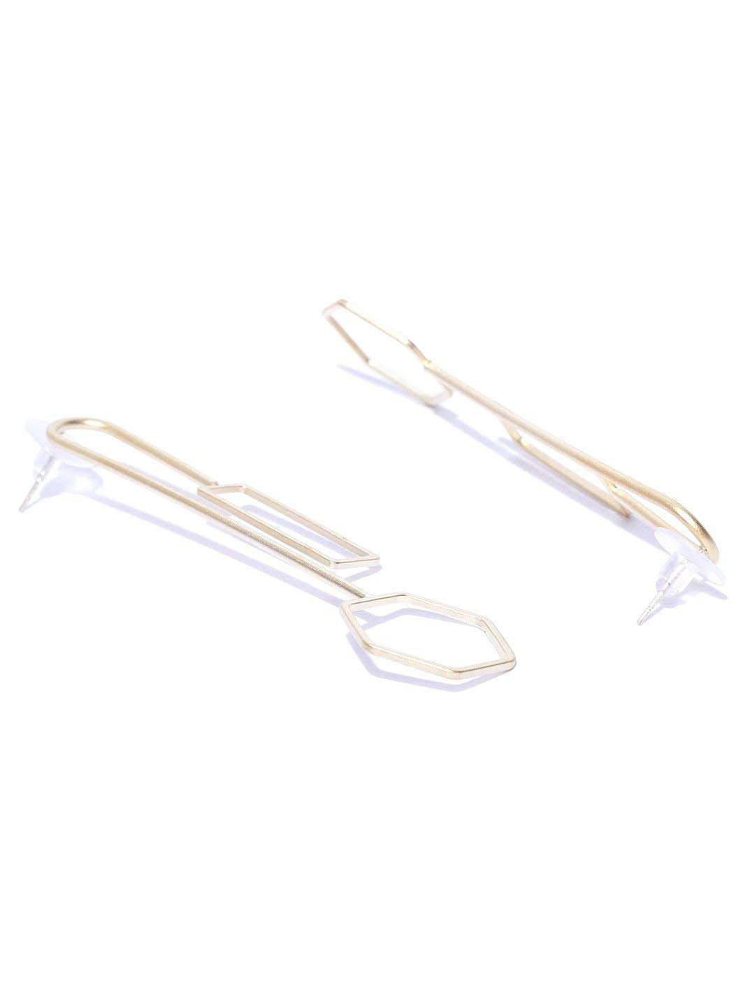 Priyaasi Prita Gold-Plated Earrings for Girls With Sterling Silver Pin @ Back