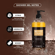 Bella Vita Luxury KLUB Man Body Wash Refreshing Shower Gel for Deep Cleansing, Hydrating, Moisturising, Softer & Smoother Skin with Aloe Vera 500 Ml