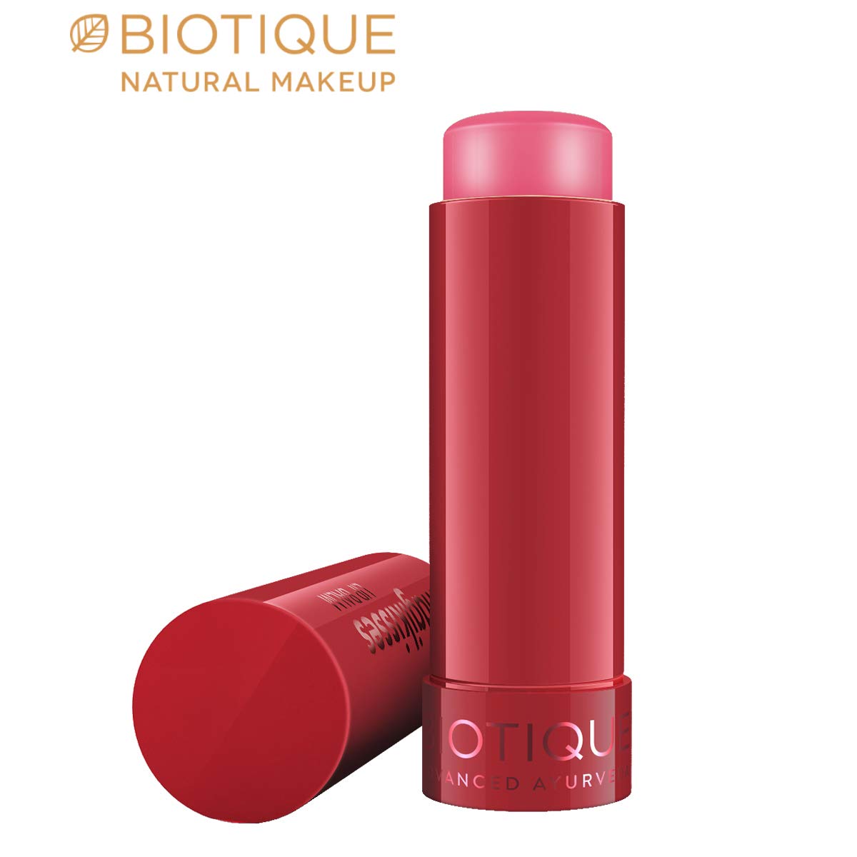 Biotique Natural Makeup Magikisses Lip Balm, Berry Crush Coral, Pack Of 1, Pink