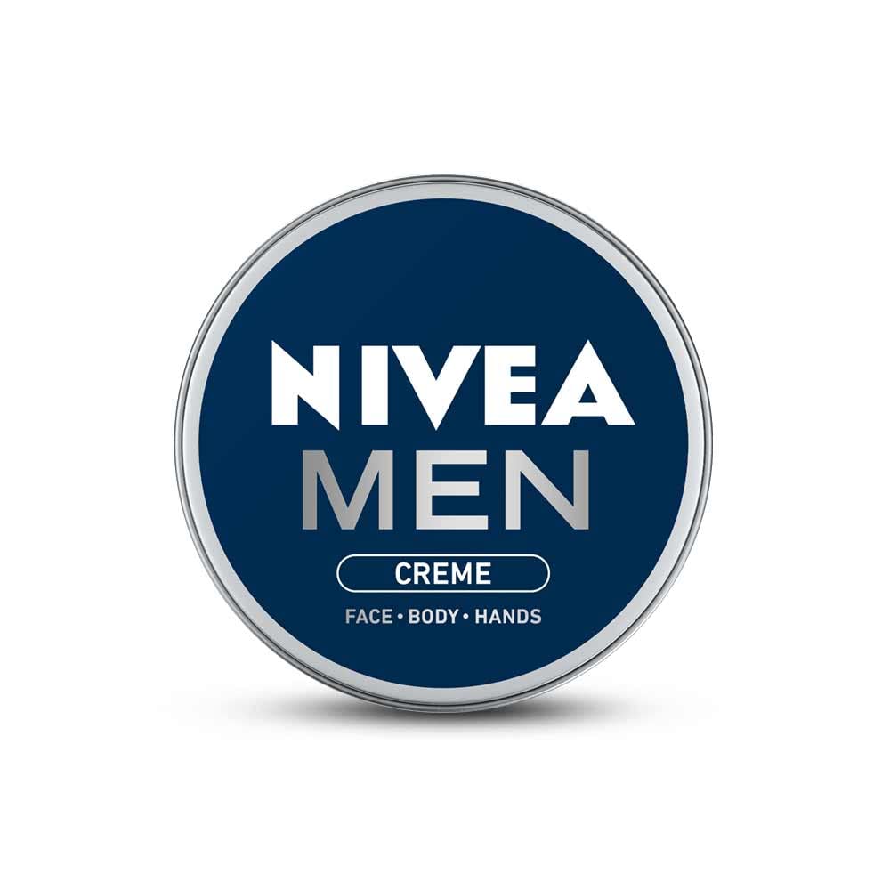 Nivea Men Creme, Non Greasy Moisturizer, Cream For Face, Body & Hands, 75 ml & Nivea Lip Balm, Pomegranate Shine, 24H Moisture With Natural Oils, Dark Red Shine & Pomegrenate Aroma, 4.8 G