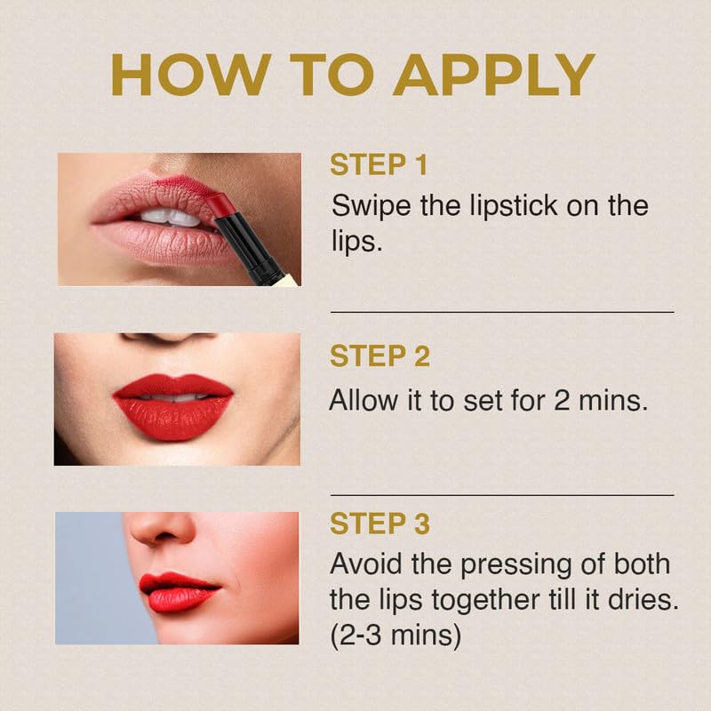 INSIGHT Professional Everlasting Longwear Lipstick | Velvety Smooth Finish | Highly Pigmented | Transferproof,Waterproof,Smudgeproof | Infused with Vit E & Marula Oil - (Clans) 2.5gm