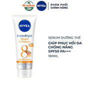Nivea Extra White Repair and Protect Body Serum SPF50 PA Brightening Body Lotion 180ml Vitamin C Skin Whitening Sun Protection Moisturizer for Smooth Radiant Skin
