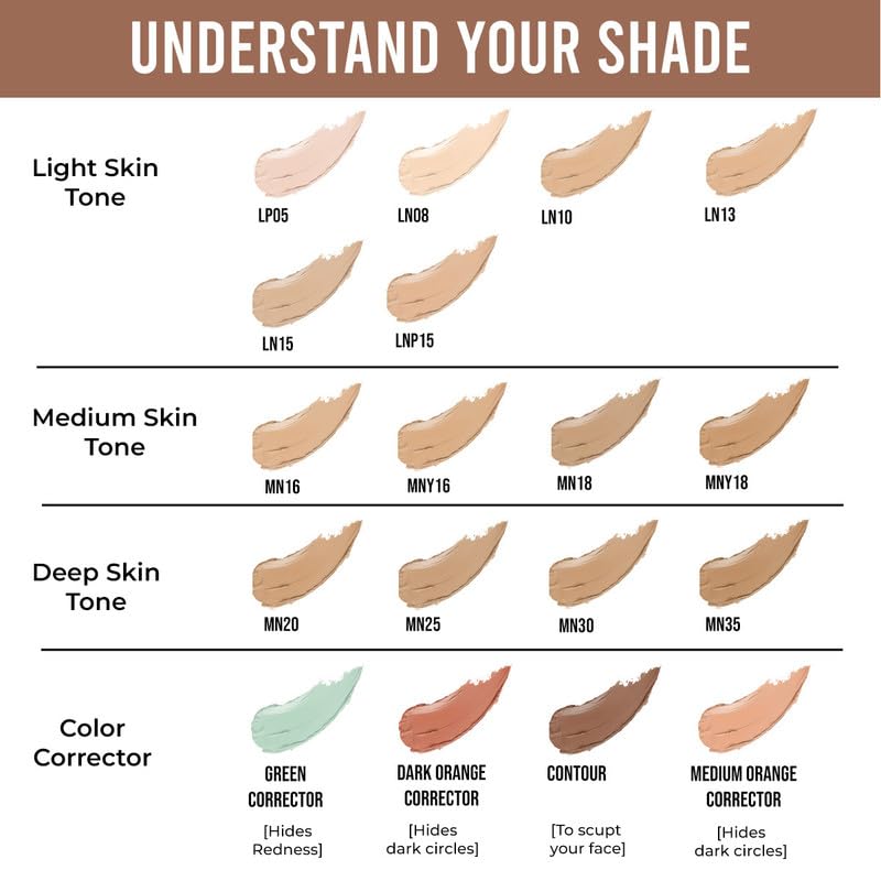 INSIGHT Skin Touch Longwear Concealer | Creamy Formula | Long Lasting | Waterproof | Lightweight | Buildable Coverage | Infused with Coffee Seed Oil & Mango Butter - (LNP15) 5g