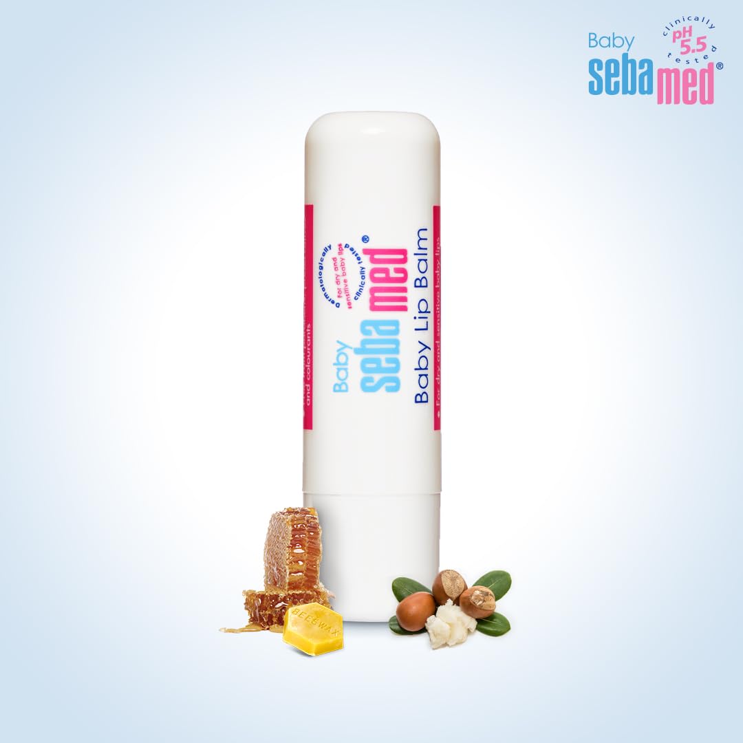 Sebamed Baby Lip Balm|Soft Baby Lips|With Shea butter, Jojoba Oil & Beeswax|4.8 gm (Pack of 5)