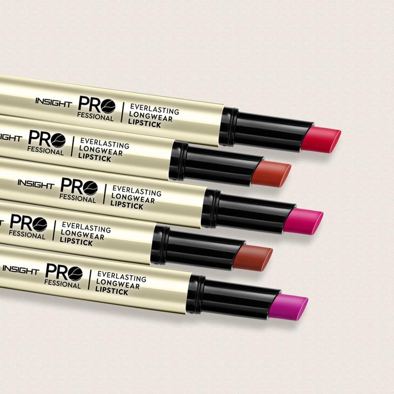 INSIGHT Professional Everlasting Longwear Lipstick | Velvety Smooth Finish | Highly Pigmented | Transferproof,Waterproof,Smudgeproof | Infused with Vit E & Marula Oil - (Clans) 2.5gm