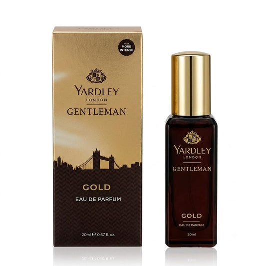Yardley London Gentleman Gold Eau De Parfum for Men, 20ml | Long-Lasting Premium Travel Mini Perfume Spray | Intense Masculine Fragrance (Gold)