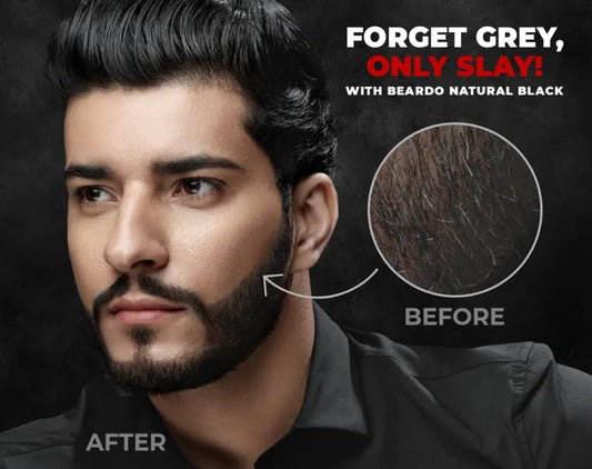 Beardo Natural Black Beard Color for Men 60ml With Godfather Beard Wash 100ml (Pack of 2) | Purifying & Hydrating Beard and Skin Cleaner with Avocado Oil, Argan Oil | Easy to apply, No Stain Beard Hair Colour for men | Skin Friendly Hair dye