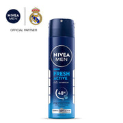NIVEA Men Fresh Active Deodorant Spray, 48H Odour Protection Daily Freshness, Marine Fresh Fragrance with Lemon & Sandalwood Notes, Long Lasting Freshness, Body Spray & Underarm Deodorant, 150 ml