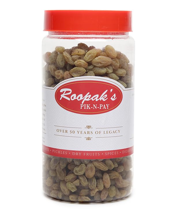 Roopak's PIK-N-PAY Kishmish 100% Fresh and Natural Dry Fruits Raisins Kismis Rich in Nutrients, Iron & Vitamin B | 500 Gram