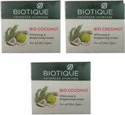 Biotique Coconut Whitening Cream, 50 g (Pack of 3)