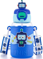 Toy Imagine Kids Sipper Water Bottle, Dark Blue, 520ml