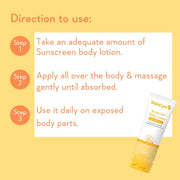 WishCare Sunscreen Body Lotion SPF 50 PA++++, In-Vivo Tested Body Sunscreen, 100ml