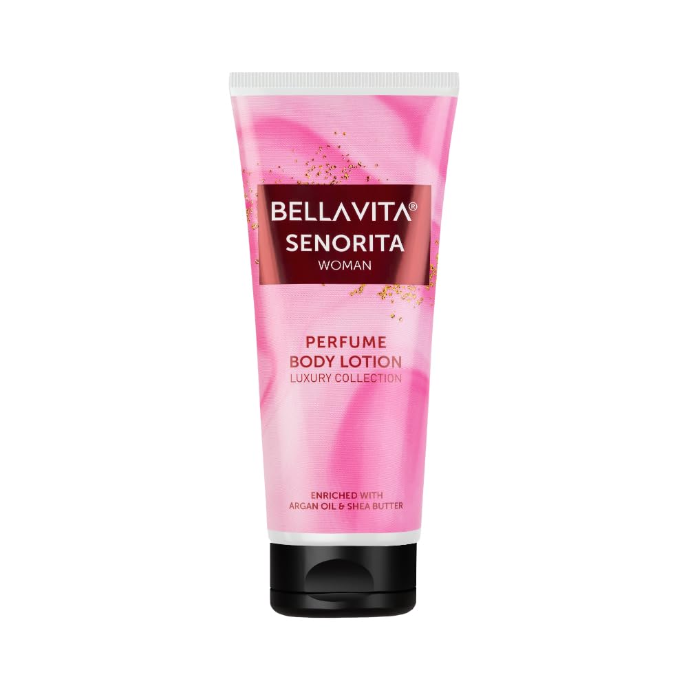 Bella Vita Luxury Senorita Woman Perfume Body Lotion for Nourishing, Hydrating, Soft, Supple,Healthy Skin with Argan Oil and Shea Butter 200 Ml