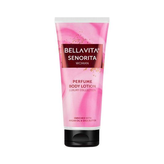 Bella Vita Luxury Senorita Woman Perfume Body Lotion for Nourishing, Hydrating, Soft, Supple,Healthy Skin with Argan Oil and Shea Butter 200 Ml