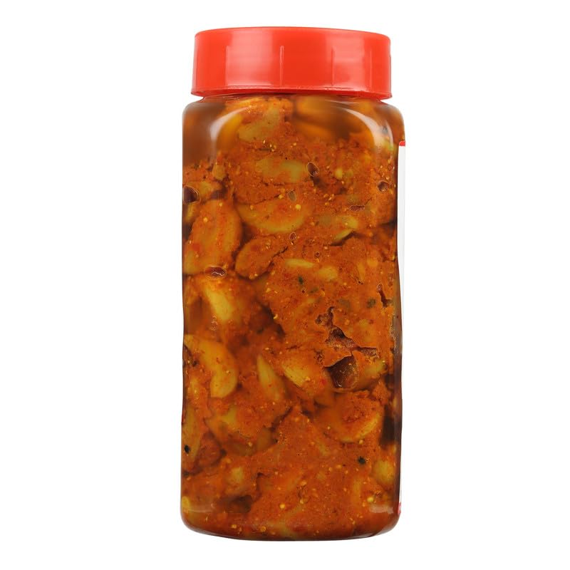 ROOPAK'S PIK-N-PAY Garlic Pickle | Good For Health | Authentic Grandma's Recipe | Traditionally Handmade | Sun Dried Garlic Cloves | No Artificial Colour & Flavour-400 g
