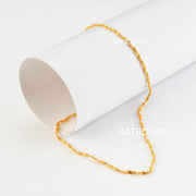 ASTRODIDI Gold Plated Chain | 24 Inch Stylish Light Weighted Golden Brass Neck Chain For Girls Women Men Boys (MHC-01)