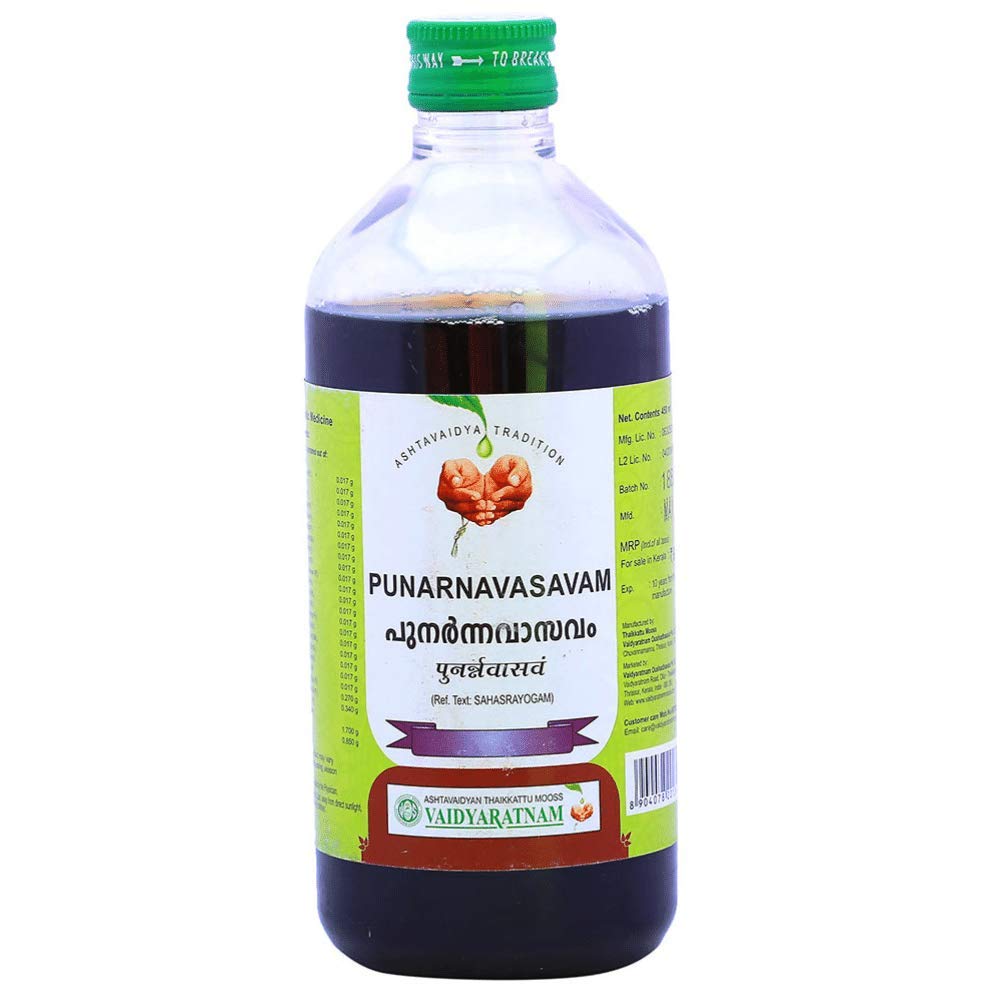 Vaidyaratnam Punarnavasavam 450 ml (Pack Of 3)| Ayurvedic Products | Ayurveda Products | Vaidyaratnam Products