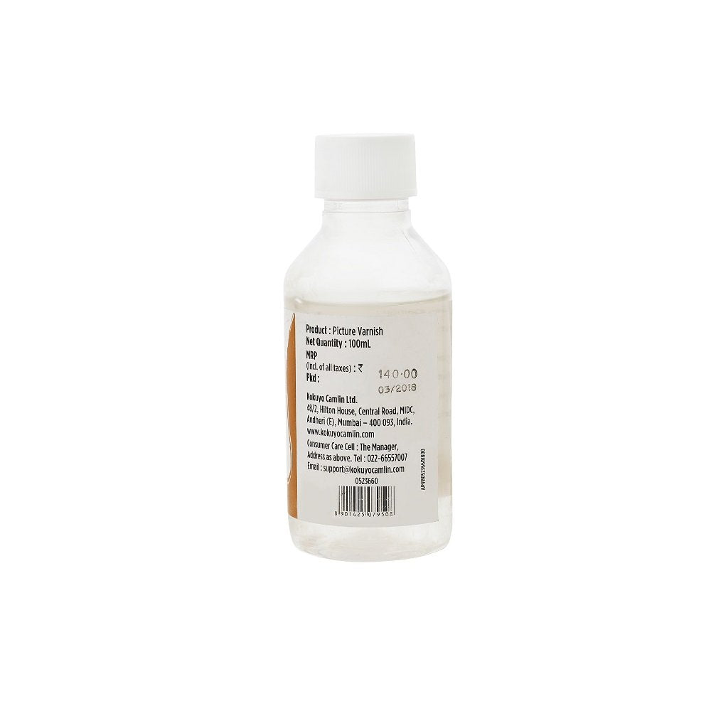 Camel Solvent Based Glass Color - 20ml Each, 5 Shades & Camel Artist Picture Varnish for Oil Colour (Off-White)